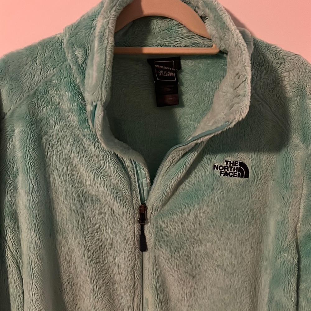 Teal north face jacket